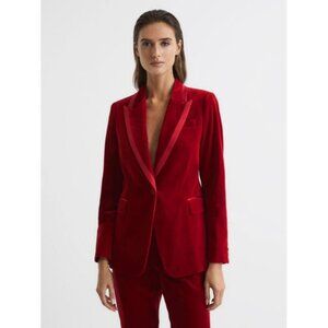 Reiss Red Velvet Blazer